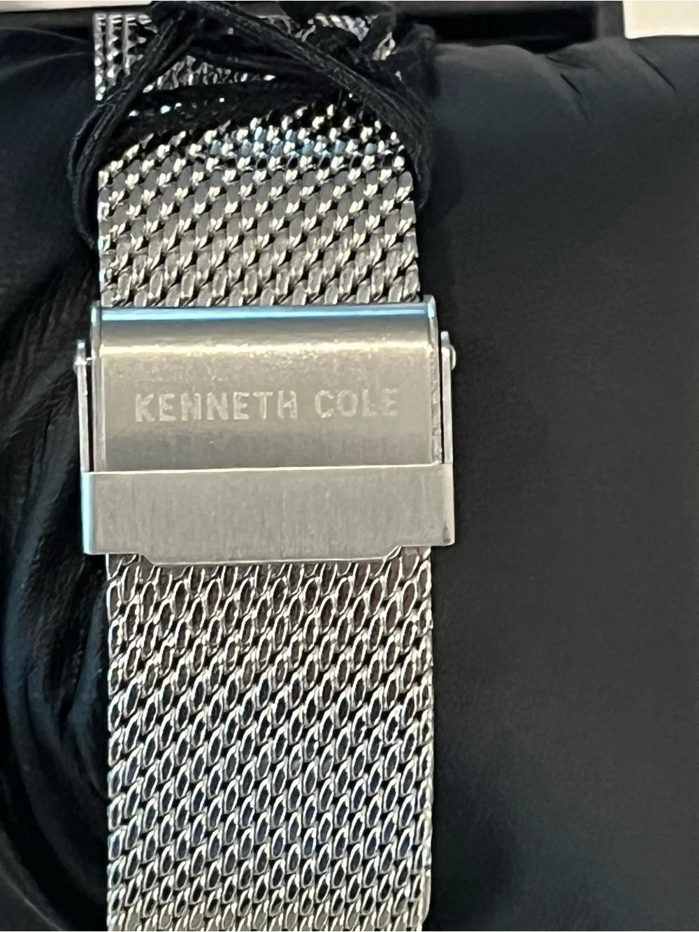 Kenneth Cole Blue Dial Silver Mesh Bracelet Men's Watch 44mm Quartz NWT